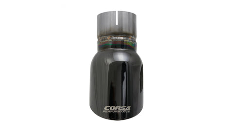 Corsa Single Universal 2.5in Inlet / 3.5in Outlet Black PVD Pro-Series Tip Kit - TK002BLK