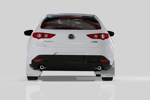 Rally Armor 19-22 Mazda3 GT Sport Hatch Red UR Mud Flap w/ White Logo - MF61-UR-RD/WH