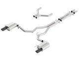 Borla Atak Cat-Back 15-17 Ford Mustang GT 5.0L V8 MT/AT 3in pipe 4in Black Chrome Tips - 140630BC