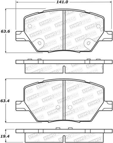 StopTech Street Brake Pads - Rear - 308.18110