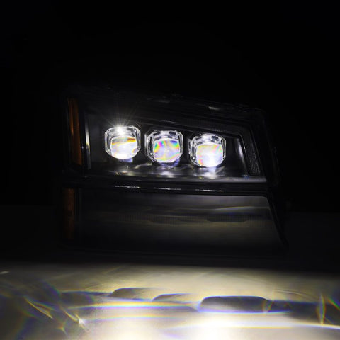 AlphaRex 03-06 Chevy Silverado 1500/2500HD/3500HD/Avalanche Black NOVA LED Proj Headlights - 880256