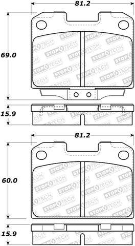 StopTech 93-99 Mitsubishi 3000GT Street Performance Rear Brake Pads - 308.06310