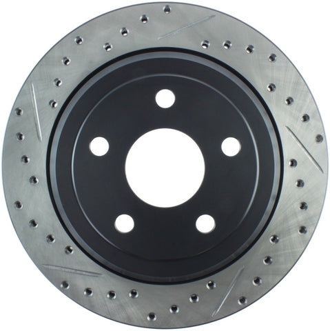 StopTech Slotted & Drilled Sport Brake Rotor 11-17 Jeep Grand Cherokee (Excludes SRT8) - 127.58007R