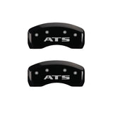 MGP 4 Caliper Covers Engraved Front Cadillac Engraved Rear ATS Black finish silver ch - 35007SATSBK