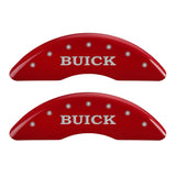 MGP 4 Caliper Covers Engraved Front Buick Rear Buick Shield Red Finish Silver Char 2015 Buick Regal - 49012SBSHRD