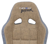 NRG Defender Seat/ Water Resistant Steel Frame Suspension - Brown w/ Gray Trim w/ Defender Logo - DF-100BR