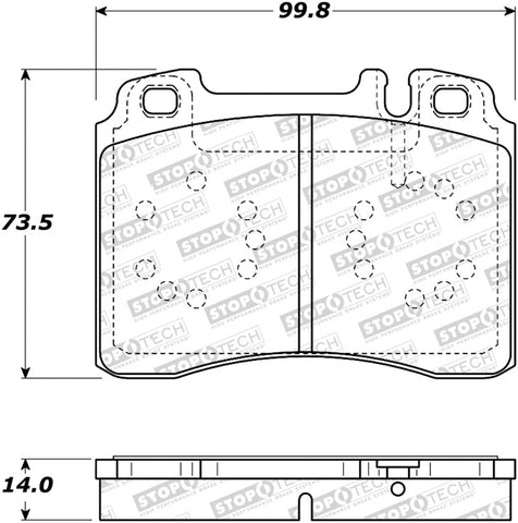 StopTech Street Brake Pads - Front - 308.05611