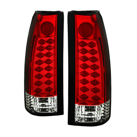 Spyder Chevy C/K Series 1500 88-98/Blazer 92-94 LED Tail Lights Red Clear ALT-YD-CCK88-LED-RC - 5001375