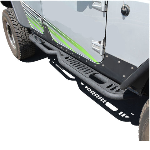 DV8 Offroad 07-18 Jeep Wrangler JK Rock Slider Steps (4 Door Only) - SRSOTB-06