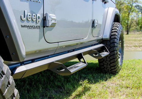 N-Fab Predator Pro Step System 2018 Jeep Wrangler JL 4 Door SUV - Tex. Black - PRJ1863-TX