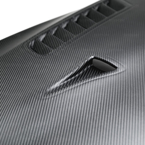 Seibon 09-15 Nissan Skyline R35 GT-R ES Style Dry Carbon Fiber Hood - HD0910NSGTR-ES-DRY