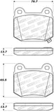 StopTech 03-06 Mitsubishi Lancer Sport Brake Pads w/Shims and Hardware - Rear - 309.09611