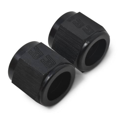 Russell Performance -4 AN Tube Nuts 1/4in dia. (Black) (6 pcs.) - 660563