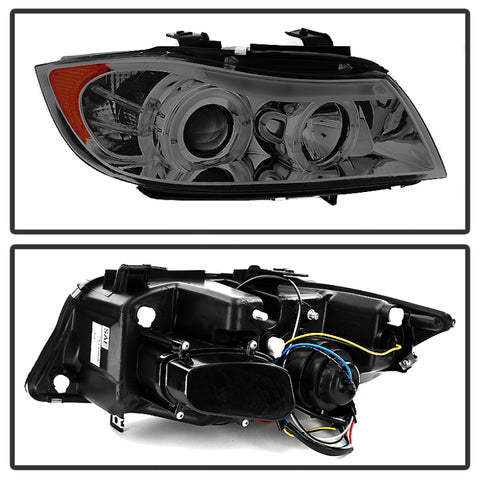 Spyder BMW E90 3-Series 06-08 (4 dr) Proj LED Halo Amber Reflctr Rplc Bulb Smke PRO-YD-BMWE9005-AM-S - 5009029