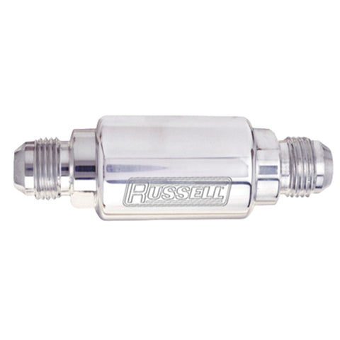 Russell Performance Polished Aluminum (3in Length 1-1/4in dia. -6 x 3/8in male NPT inlet/outlet) - 650200