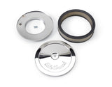 Edelbrock Air Cleaner Pro-Flo Series Round Steel Top Paper Element 10In Dia X 3 5In Chrome - 1208