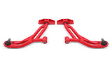 BMR 10-14 Ford Mustang / Shelby GT500 Non-Adj. Lower A-Arms (Poly/Delrin) - Red - AA754R