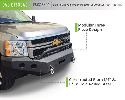 DV8 Offroad 11-14 Chevrolet Silverado 2500 Front Bumper - FBCS2-01