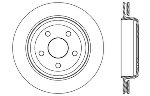 StopTech Drilled Sport Brake Rotor 11-17 Jeep Grand Cherokee (Excludes SRT8) - 128.58007L