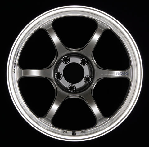 Advan RG-D2 15x5 +38 4-100 Machining & Racing Hyper Black Wheel - YAT5A38AHB