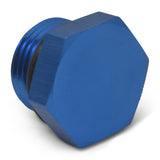 Russell Performance -4 AN Straight Thread Plug (Blue) - 660260