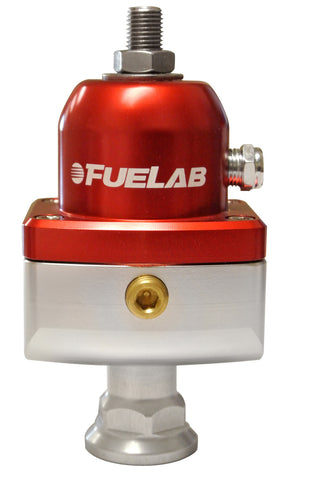 Fuelab 555 High Pressure Adjustable FPR Blocking 25-65 PSI (1) -8AN In (2) -8AN Out - Red - 55504-2