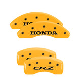 MGP 4 Caliper Covers Engraved Front Honda Engraved Rear CR-Z Yellow finish black ch - 20206SHCRYL