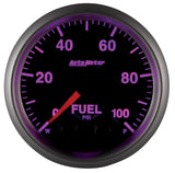 Autometer Elite 52mm 0-100 PSI Fuel Pressure Peak & Warn w/ Electronic Control Gauge - 5671