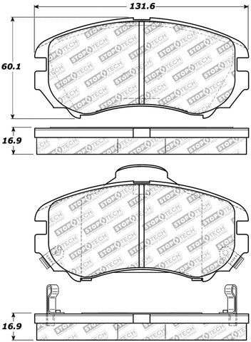 StopTech Street Select Brake Pads - Front - 305.09240