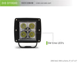 DV8 Offroad 3in Cube LED Light 20W Spot 5W LED - Chrome - B3CE16W4W