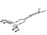 Borla 17-18 Chevrolet Camaro ZL1 6.2L V8 S Type Catback Exhaust w/ Dual Mode Valves CF Black Anod - 140726CFBA