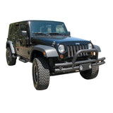 Rampage 2007-2018 Jeep Wrangler(JK) Double Tube Bumper Front - Black - 88625