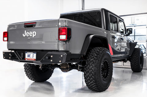 AWE Tuning 20-21 Jeep Gladiator JT 3.6L Tread Edition Cat-Back Dual Exhaust - Diamond Black Tip - 3015-33101