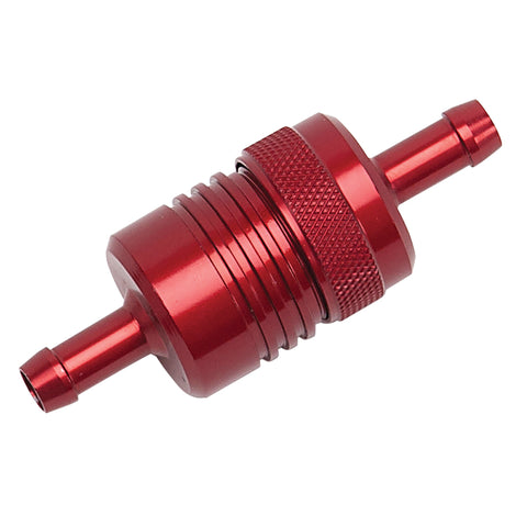 Russell Performance Red Street Fuel Filter (3in Length 1-1/8in diameter 5/16in inlet/outlet) - 645070