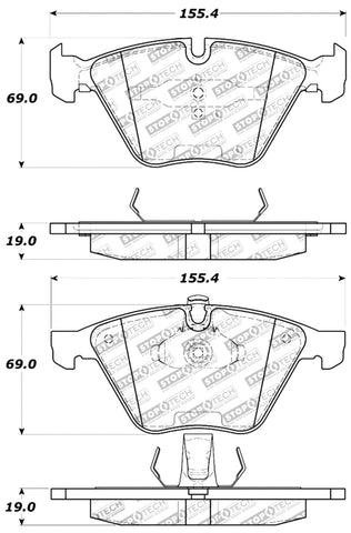 StopTech Performance 11-12 BMW Z4 (E86) / 07-11 335 Series (E90/92/93/F30) Front Brake Pads - 309.09181