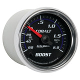 Autometer Cobalt 52mm 2 BAR Mechanical Boost Gauge - 6103-M