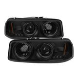 Spyder GMC Sierra 1500/2500 99-06 Projector Headlights LED Halo LED Blk Smke PRO-YD-CDE00-HL-BSM - 5078292