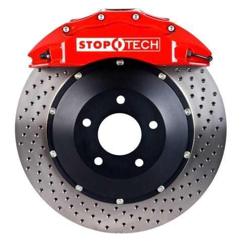 StopTech BBK 93-98 Toyota Supra Front ST-60 355x32 Red Drilled Rotors - 83.857.6700.72