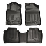 Husky Liners 07-11 Toyota Camry (All) WeatherBeater Combo Black Floor Liners (One Piece for 2nd Row) - 98511