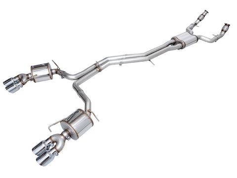 AWE Tuning 19-23 Audi C8 S6/S7 2.9T V6 AWD Touring Edition Exhaust - Chrome Silver Tips - 3015-42103