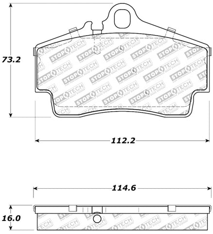 StopTech Performance 97-04 Porsche Boxster / 00-08 Boxster S / 98-08 911 Rear Brake Pads - 309.07380