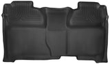 Husky Liners 14-15 Chevy Silverado Crew Cab X-Act Contour Black 2nd Row Floor Liners - 53901