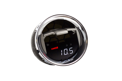 P3 Analog Gauge - Ford F-150 (2009-2014) Universal, Red Bars / White Digits, Pre-installed in OEM Vent (SILVER TRIM)