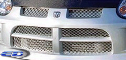 Diamond Cut Mesh Grille (silver) - 2 Piece - 103000